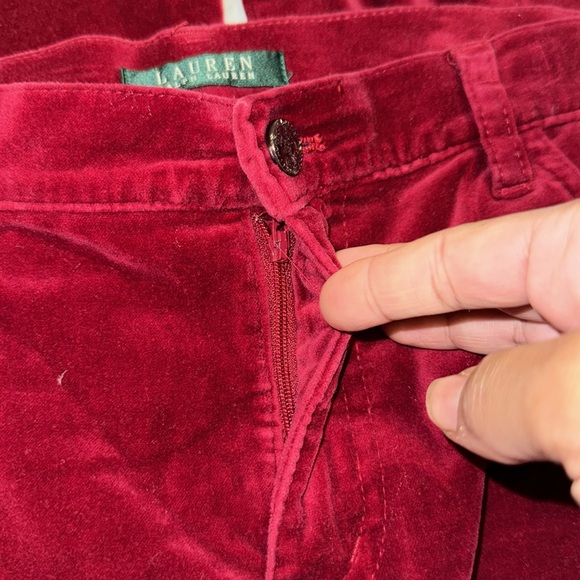 Ralph Lauren women’s red velvet jeans holiday pants size 10 - Picture 3 of 7